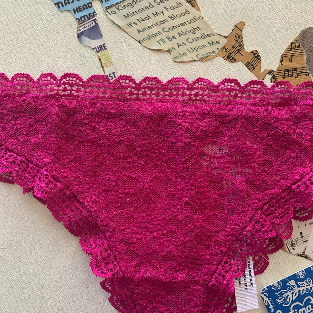 Free People | Pink & Green Lace Undie 2 Pc Bundle - Picture 4 of 15